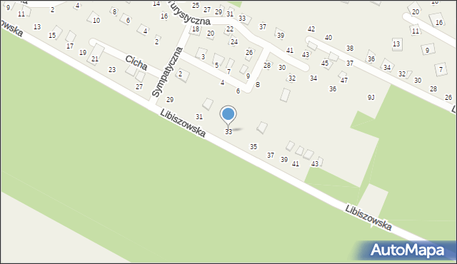 Białka, Libiszowska, 33, mapa Białka