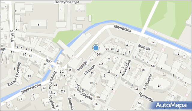 Białogard, Lindego, 21, mapa Białogard