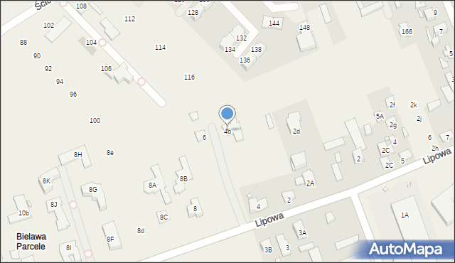 Bielawa, Lipowa, 4b, mapa Bielawa