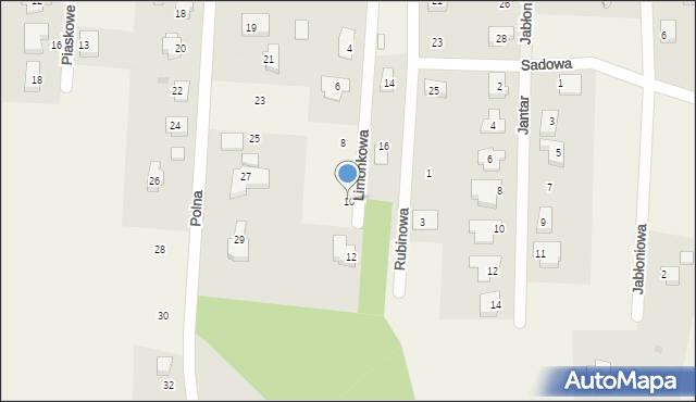 Bielkówko, Limonkowa, 10, mapa Bielkówko