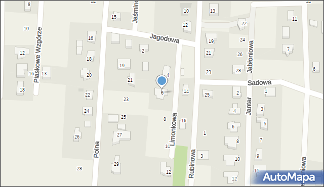 Bielkówko, Limonkowa, 6, mapa Bielkówko