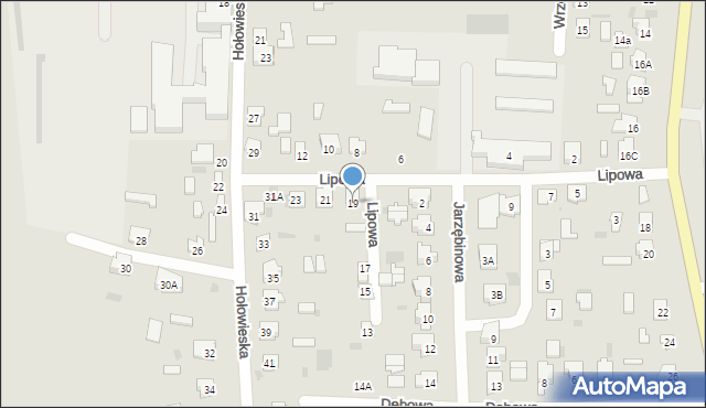 Bielsk Podlaski, Lipowa, 19, mapa Bielsk Podlaski