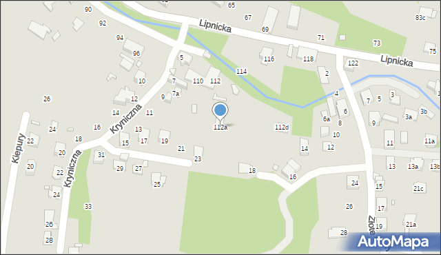Bielsko-Biała, Lipnicka, 112a, mapa Bielsko-Białej