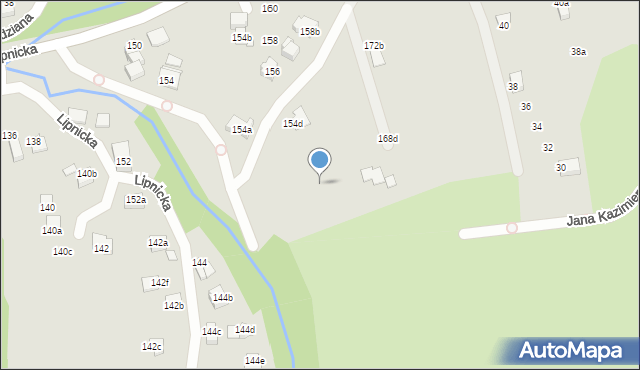 Bielsko-Biała, Lipnicka, 154e, mapa Bielsko-Białej