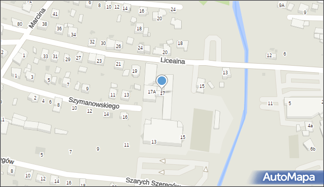 Bieruń, Licealna, 17, mapa Bieruń