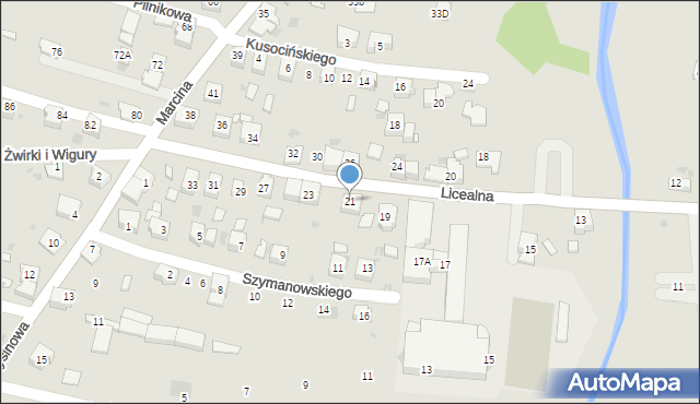 Bieruń, Licealna, 21, mapa Bieruń