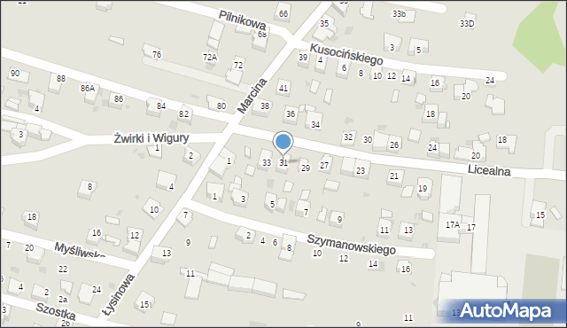 Bieruń, Licealna, 31, mapa Bieruń