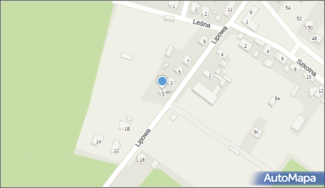 Bobrowniki, Lipowa, 1, mapa Bobrowniki