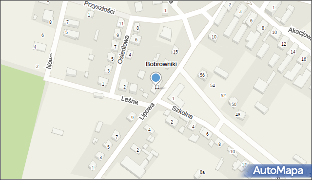 Bobrowniki, Lipowa, 11A, mapa Bobrowniki