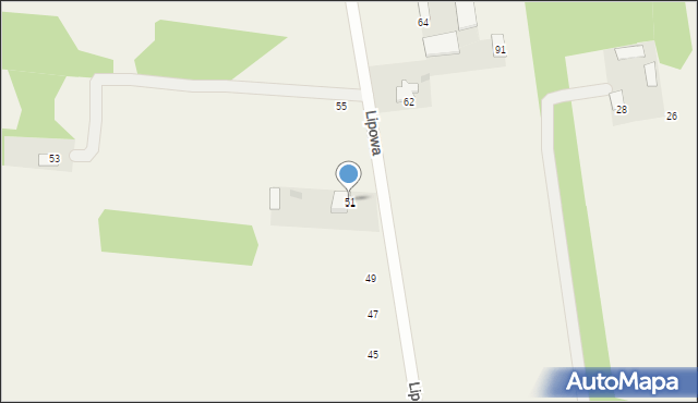 Bojmie, Lipowa, 51, mapa Bojmie