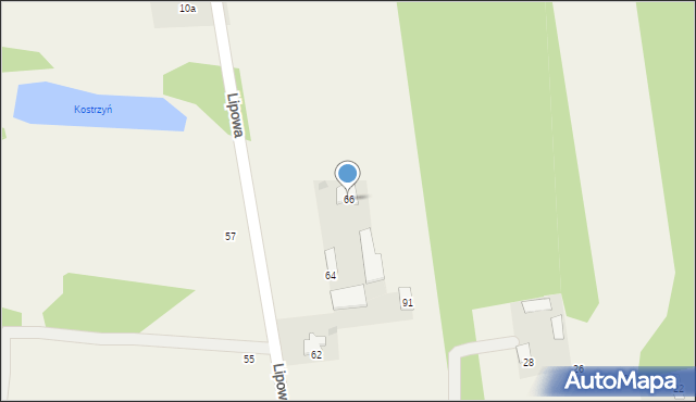 Bojmie, Lipowa, 66, mapa Bojmie