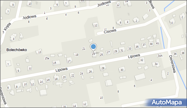 Bolechówko, Lipowa, 23, mapa Bolechówko