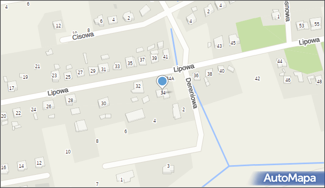 Bolechówko, Lipowa, 34, mapa Bolechówko