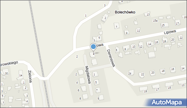 Bolechówko, Lipowa, 4, mapa Bolechówko