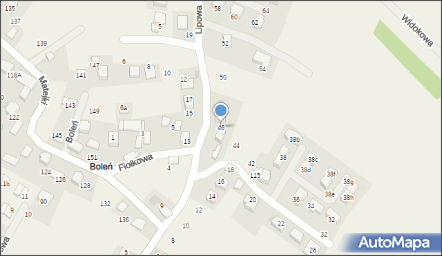 Boleń, Lipowa, 46, mapa Boleń