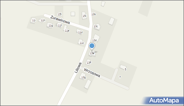 Borek, Liliowa, 11, mapa Borek