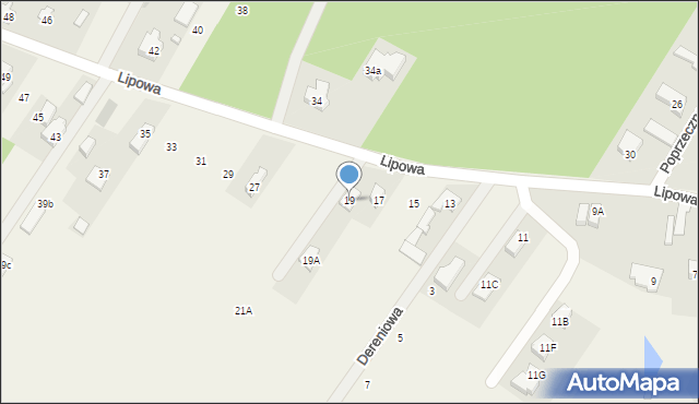 Borowa Góra, Lipowa, 19, mapa Borowa Góra