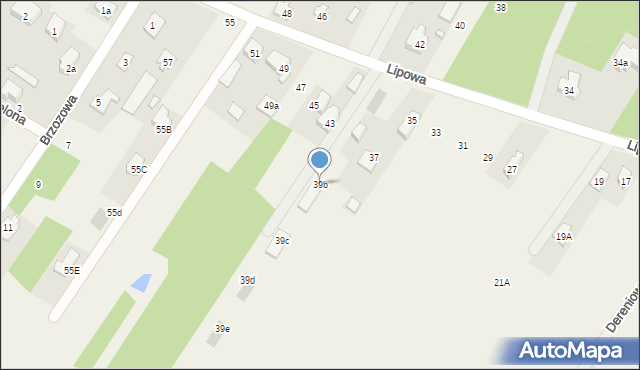 Borowa Góra, Lipowa, 39b, mapa Borowa Góra