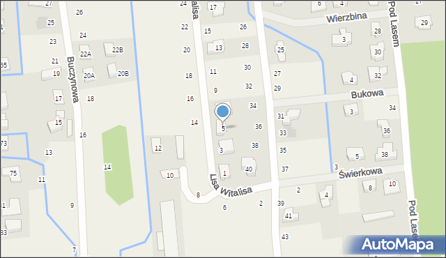 Borówiec, Lisa Witalisa, 5, mapa Borówiec