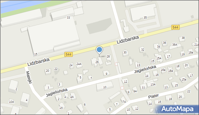 Brodnica, Lidzbarska, 26A, mapa Brodnica