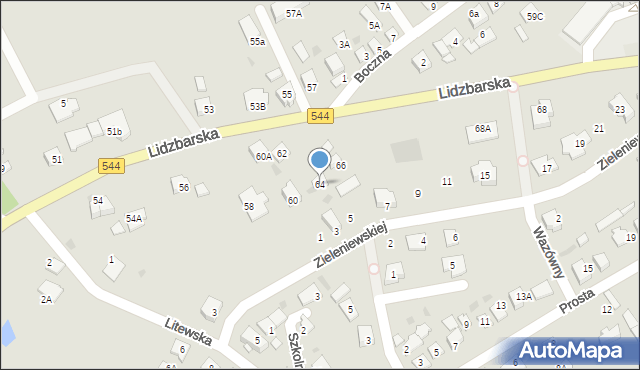 Brodnica, Lidzbarska, 64, mapa Brodnica