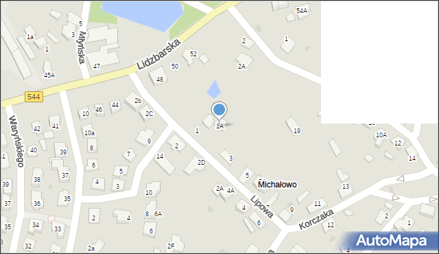 Brodnica, Lipowa, 1A, mapa Brodnica
