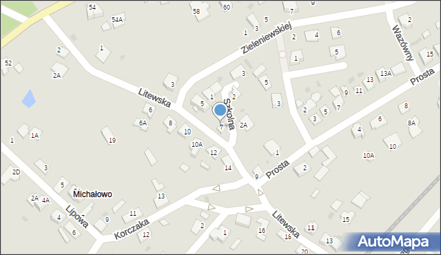 Brodnica, Litewska, 7, mapa Brodnica