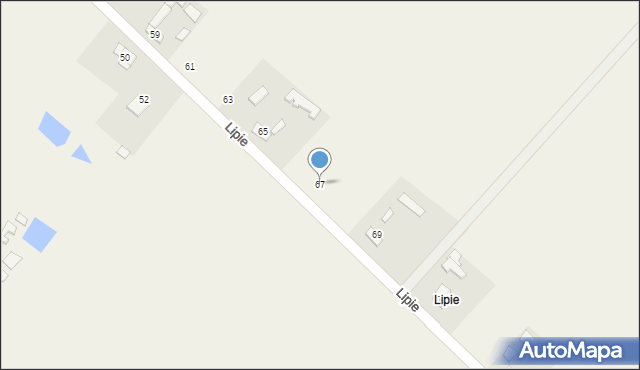 Brudzów, Lipie, 67, mapa Brudzów