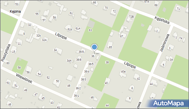 Brwinów, Lilpopa Stanisława, 36/6, mapa Brwinów
