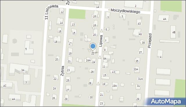 Brwinów, Lipowa, 22, mapa Brwinów