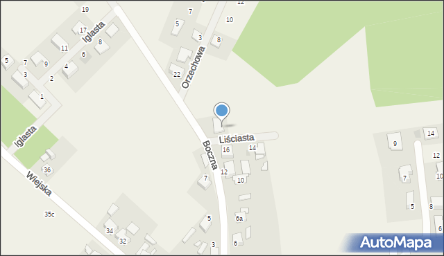 Brynek, Liściasta, 1, mapa Brynek