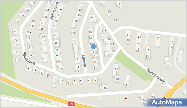 Brzeg, Lipowa, 12, mapa Brzeg