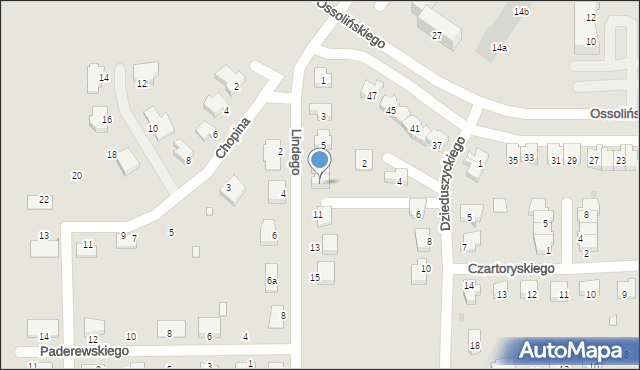 Brzeg Dolny, Lindego Samuela Bogumiła, 9, mapa Brzeg Dolny