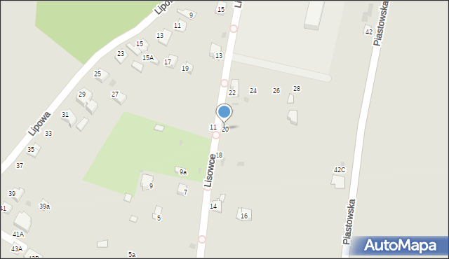 Brzeszcze, Lisowce, 20, mapa Brzeszcze