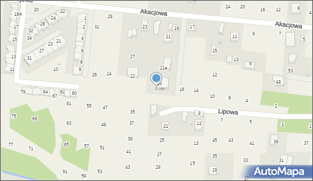 Brzozówka, Lipowa, 18, mapa Brzozówka