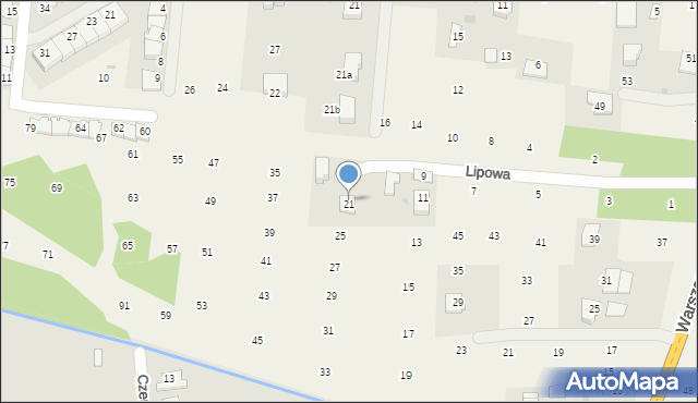 Brzozówka, Lipowa, 23, mapa Brzozówka