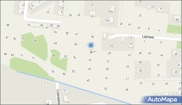 Brzozówka, Lipowa, 39, mapa Brzozówka