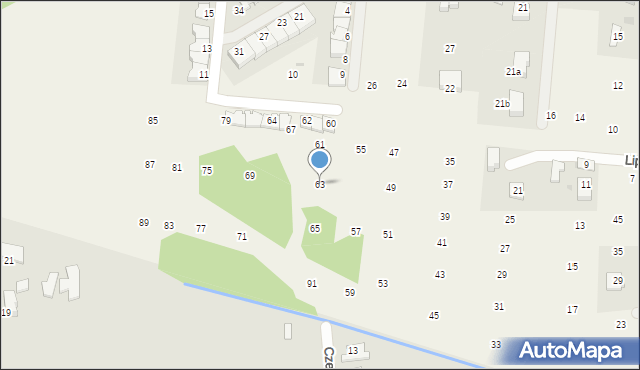 Brzozówka, Lipowa, 63, mapa Brzozówka