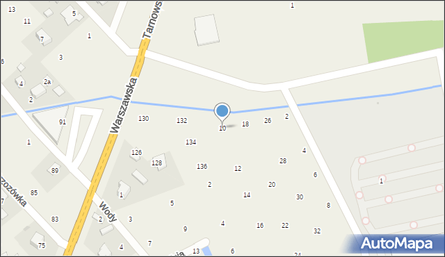 Brzozówka, Lisia, 10, mapa Brzozówka