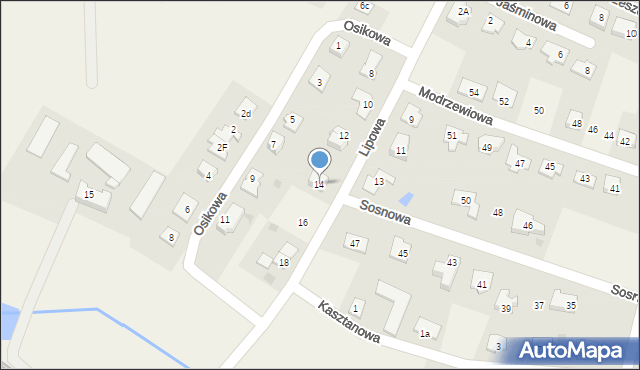 Brzozówka, Lipowa, 14, mapa Brzozówka