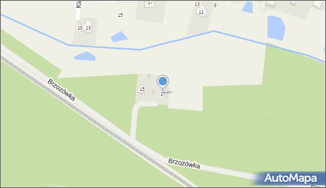 Brzozówka, Lipowa, 17, mapa Brzozówka