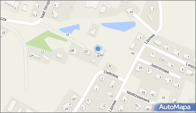 Brzozówka, Lipowa, 6, mapa Brzozówka