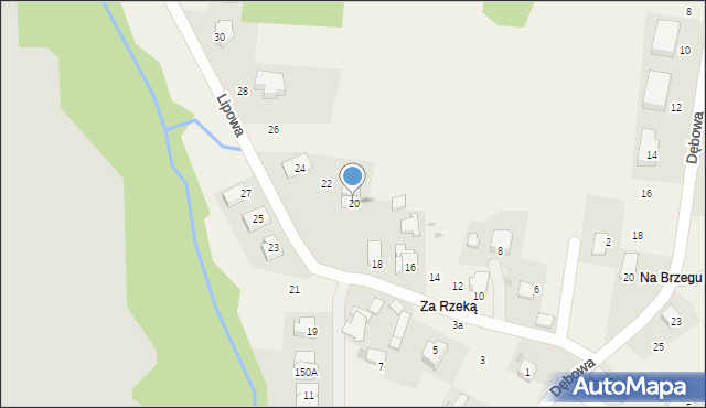 Brzyczyna, Lipowa, 20, mapa Brzyczyna