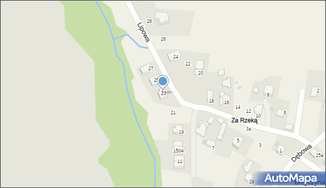 Brzyczyna, Lipowa, 23, mapa Brzyczyna