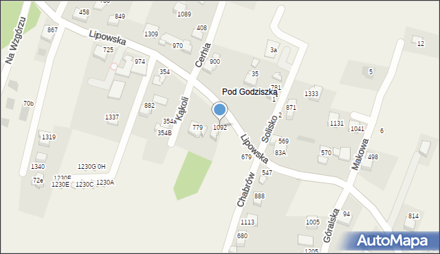 Buczkowice, Lipowska, 1092, mapa Buczkowice