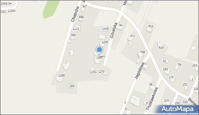 Buczkowice, Lipowska, 1185, mapa Buczkowice