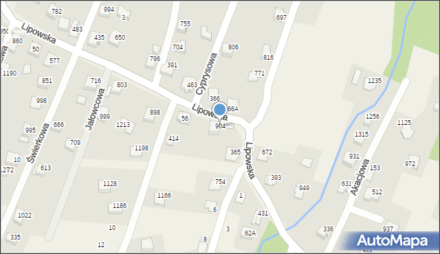 Buczkowice, Lipowska, 904, mapa Buczkowice