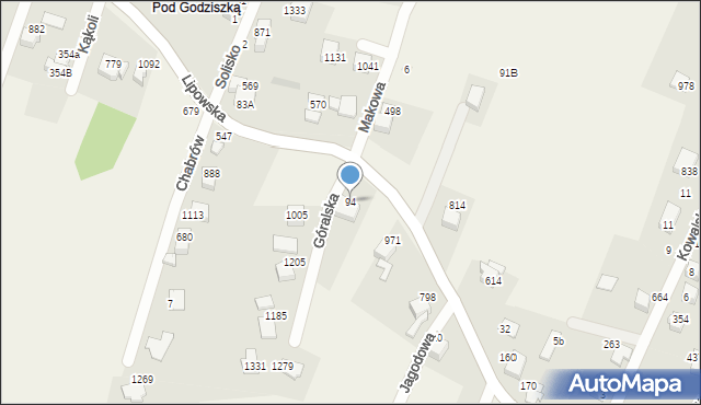 Buczkowice, Lipowska, 94, mapa Buczkowice