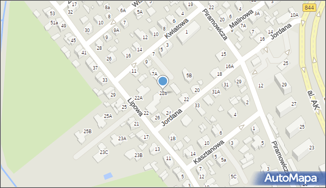 Chełm, Lipowa, 22b, mapa Chełma