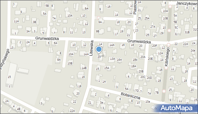 Chełm, Litewska, 13, mapa Chełma